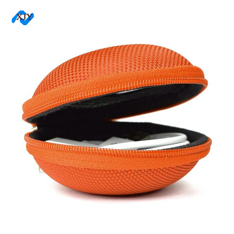 Oem Orders Are Welcome Lightweight Zippered Earphone Eva Small Travel Case With Carabiner